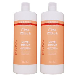 Wella Invigo Nutri Enrich 2 x 1000 ml Conditioner für trockenes beanspruchtes Haar