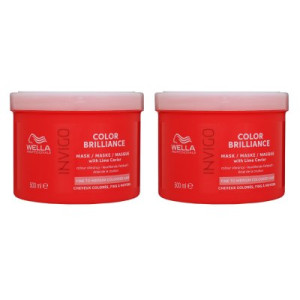 Wella Invigo Color Brilliance Mask 2 x 500 ml für feines normales coloriertes Haar