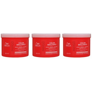 Wella Invigo Color Brilliance Mask 3 x 500 ml für feines normales coloriertes Haar