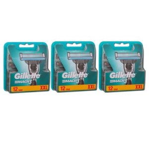 Gillette Mach3 Rasierklingen 3 x 12 Stück Klingen XXL