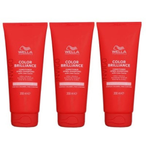Wella Invigo Color Brilliance 3 x 200 ml Conditioner feines normales Haar