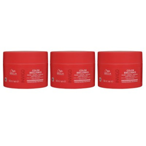 Wella Invigo Color Brilliance 3 x 150 ml Maske für feines normales Haar