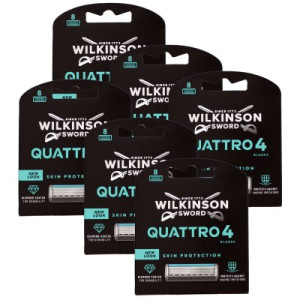 Wilkinson Sword Quattro Titanium Sensitive 6 x 8 Rasierklingen Klingen