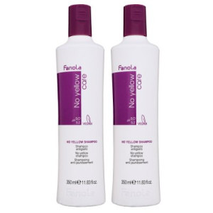 Fanola No Yellow 2 x 350 ml Shampoo für Blondes Haar Silbershampoo