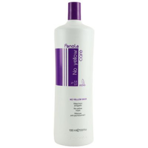 Fanola No Yellow 1000 ml Maske gegen Gelbstich Graues und Blondes Haar VEGAN