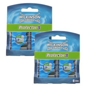 Wilkinson Sword Protector 3 Klingen 2 x 8 Stück Rasierklingen Ersatzklingen
