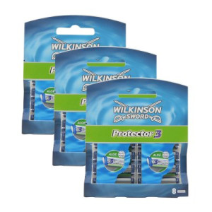 Wilkinson Sword Protector 3 Klingen 3 x 8 Stück Rasierklingen Ersatzklingen