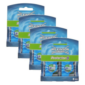 Wilkinson Sword Protector 3 Klingen 4 x 8 Stück Rasierklingen Ersatzklingen