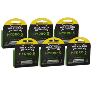 Wilkinson Sword Hydro 3 Skin Protection 6 x 4 + 1 Rasierklingen Aloe Vera