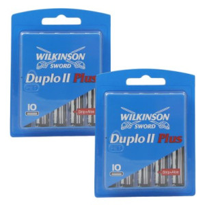 Wilkinson Sword Duplo II Plus 2 x 10 Rasierklingen mit Aloe Vera