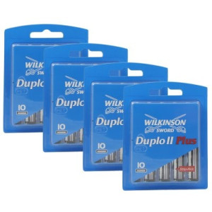 Wilkinson Sword Duplo II Plus 4 x 10 Rasierklingen mit Aloe Vera