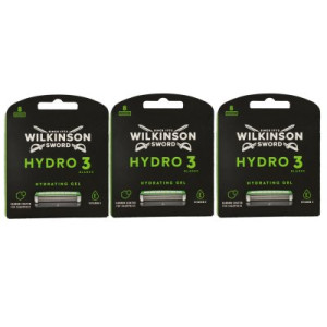 Wilkinson Sword Hydro 3 Skin Protection 3 x 8 Rasierklingen Hydsrating Gel