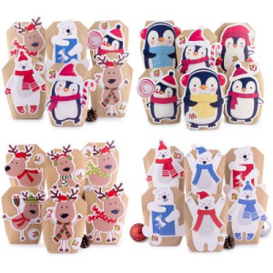 Pajoma Adventskalender Bastelset Tiere zum Befüllen - Eisbär