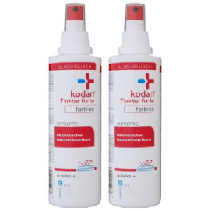 Schülke kodan Tinktur forte farblos 2 x 250 ml alkoholisches Hautantiseptum