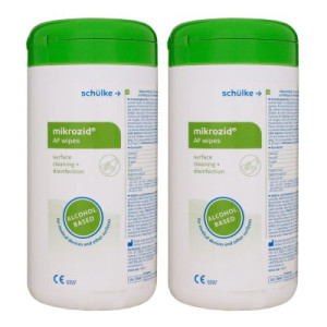 Schülke mikrozid AF wipes alkoholische Desinfektionstücher 2 x 150 Stück Dose