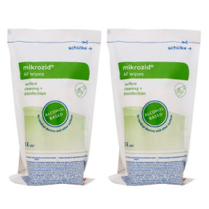 Schülke mikrozid AF wipes Refill alkoholische Desinfektionsstücher 2 x 150 Stück