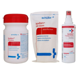 Schülke kodan wipes 90 Tücher Flächendesinfektion & 90 Refill & 250ml Tinktur