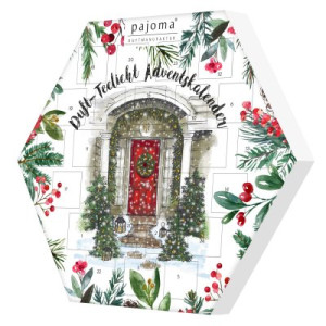Pajoma Adventskalender 24 Teelichte 6 & 1 Teelichthalter