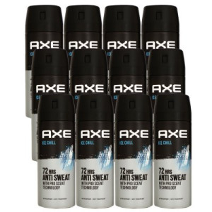 Axe Ice Chill 12 x 150 ml Deospray Deodorant Deo Spray Deodorant Spray Deo Frozen Mint & Lemon