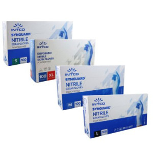 Intco Nitril Einmalhandschuhe 100x Einweghandschuhe puderfrei - Größe XL
