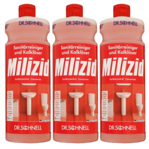 Dr. Schnell Milizid 3 x 1 Liter Sanitärreiniger & Kalklöser Konzentrat