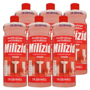 Dr. Schnell Milizid 6 x 1 Liter Sanitärreiniger & Kalklöser Konzentrat