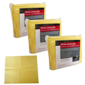 RR Micro Power Gelb 3 x 5 Stück Fenster und Raumpflegetuch 38 x 32cm