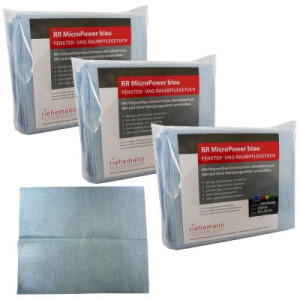 RR Micro Power Blau 3 x 5 Stück Fenster und Raumpflegetuch 38 x 32cm