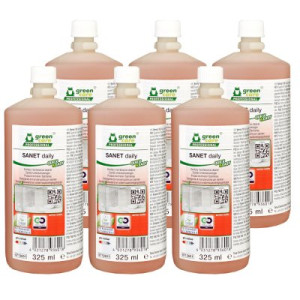 Tana SANET daily 6 x 325 ml Q&E Sanitärreiniger Unterhalt Sanitärbereiche