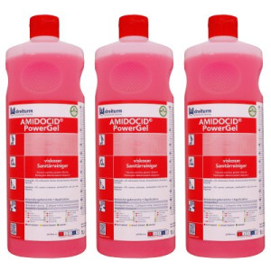 Dreiturm Amidocid PowerGel 3 x 1 Liter viskoser Sanitär-Allroundreiniger