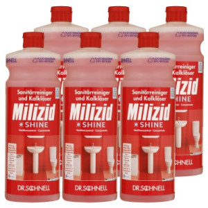 Dr. Schnell Milizid Shine 6 x 1 Liter 3 Phasen Sanitärreiniger und Kalklöser
