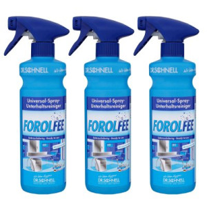 Dr. Schnell Forolfee 3 x 500ml Universal-Spray-Unterhaltsreiniger Sprühflasche
