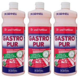 Dr. Schnell Gastro Pur 3 x 1 Liter Öl - und Fettlöser für den Küchenbereich