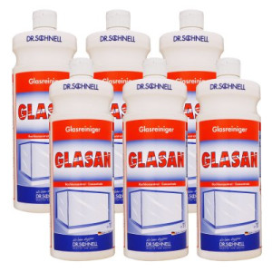 Dr. Schnell Glasan 6 x 1 Liter Großflächen Glasreiniger Profi Glasreiniger