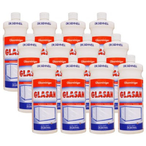 Dr. Schnell Glasan 12 x 1 Liter Großflächen Glasreiniger Profi Glasreiniger
