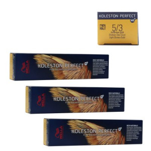 Wella Koleston 3 x 60 ml 5/3 hellbraun gold