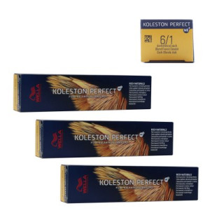 Wella Koleston 3 x 60 ml 6/1 dunkelblond asch