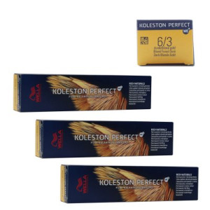 Wella Koleston 3 x 60 ml 6/3 dunkelblond gold