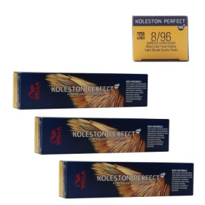 Wella Koleston 3 x 60 ml 8/96 hellblond cendre-violett