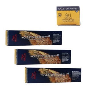 Wella Koleston 3 x 60 ml 9/1 lichtblond asch
