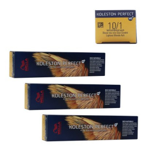 Wella Koleston 3 x 60 ml 10/1 hell lichtblond asch