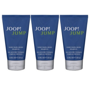 Joop Jump 3 x 150 ml Tonic Hair & Body Shampoo Duschgel für Körper & Haar