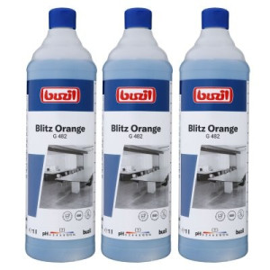 Buzil Blitz Orange G482 3 x 1 Liter neutraler Alkoholreiniger mit Orangenduft