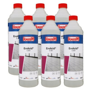 Buzil Erolcid G 491 6 x 1 Liter Intensivreiniger für Feinsteinzeugreiniger sauer