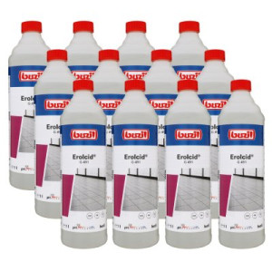 Buzil Erolcid G 491 12 x 1 Liter Intensivreiniger für Feinsteinzeugreiniger sauer