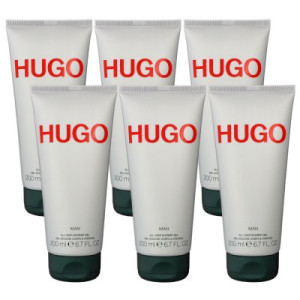 Hugo Boss Hugo Man 6 x 200 ml All Over Shower Gel Duschgel Showergel