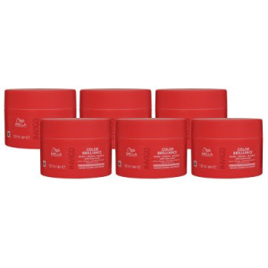 Wella Invigo Color Brilliance 6 x 150 ml Maske für feines normales Haar