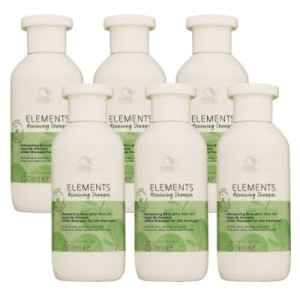Wella Elements stärkendes Shampoo 6 x 250 ml für jedes Haar Feuchtigkeit