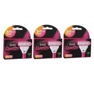 Wilkinson Quattro For Women Rasierklingen 3 x 3+1 Ersatzklingen Aloe Vera