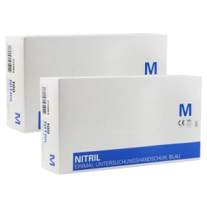 Riemax Nitril Einmalhandschuhe 2 x 100 Einweghandschuhe Größe M puderfrei